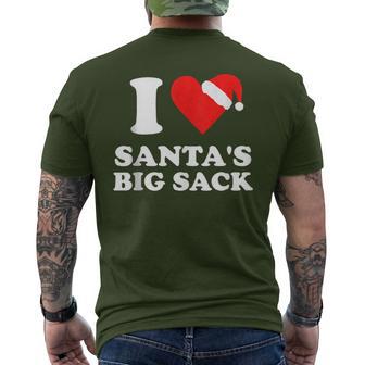 Christmas Adult Humor I Love Santa's Big Sack Men's T-shirt Back Print - Monsterry