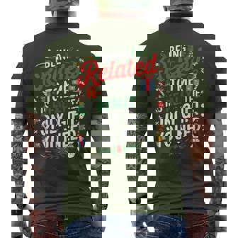 Christmas Family Being Related To Me Matching Pajamas Men's T-shirt Back Print | Mazezy