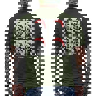 Christmas Morkie Santa Dog Lover Photo Booth Men's T-shirt Back Print - Monsterry