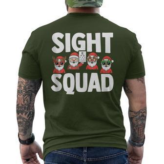 Christmas Optometrist Sight Squad Apparel Optometry Men's T-shirt Back Print - Thegiftio UK
