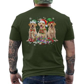 Christmas Pajama Santa Labrador Retriever Dog Men's T-shirt Back Print | Seseable UK