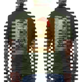 Christmas Polar Bear Cute Polar Bear Santa Hat Men's T-shirt Back Print - Thegiftio