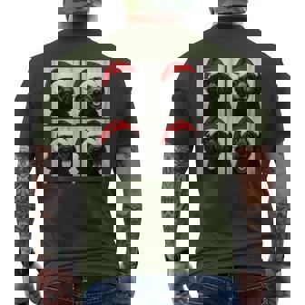 Christmas Portuguese Water Dog Santa Photo Booth Men's T-shirt Back Print - Monsterry