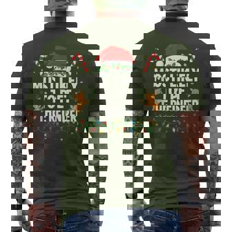 Christmas Saying Reindeer Lover Holiday Lights Humor Men's T-shirt Back Print | Seseable CA