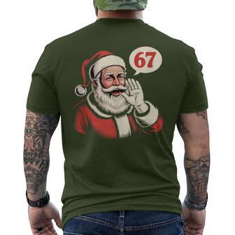 Christmas Six Seven 67 Meme Brainrot Santa Claus Boys Men's T-shirt Back Print - Thegiftio UK