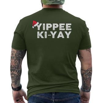 Christmas Sweater Yippee-Ki-Yay Xmas Men's T-shirt Back Print - Monsterry