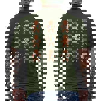 Cookies Gingerbread Slp Squad Christmas Speech Therapy Men's T-shirt Back Print | Mazezy