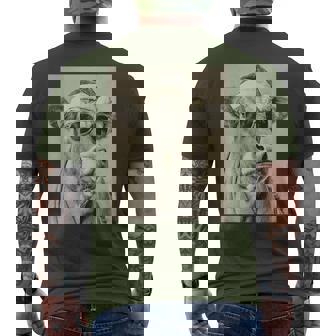 Cow With Sunglasses Retro Christmas Festive Animal Men's T-shirt Back Print | Mazezy