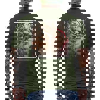 Cute Bigfoot Santa Claus Selfie Christmas Pajama Men's T-shirt Back Print | Seseable UK