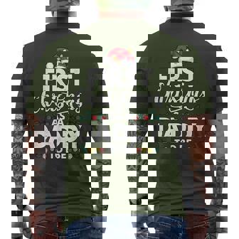 First Christmas As A Daddy To Be New Daddy Christmas Men's T-shirt Back Print | Mazezy