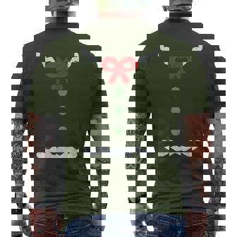 Gingerbread Man Matching Christmas Men's T-shirt Back Print - Thegiftio