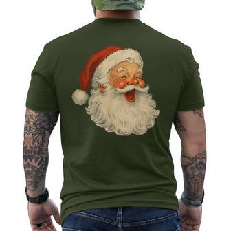 Santa Claus Merry Christmas Family Vintage Holiday Men's T-shirt Back Print - Thegiftio UK