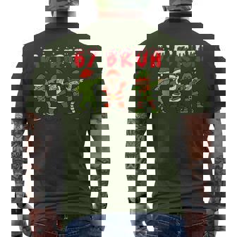 Six Seven 67 Bruh Christmas – Dabbing Santa & Friends Men's T-shirt Back Print - Seseable