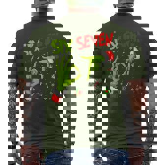 Six Seven 67 Meme 6 7 Christmas Elf Hand Boys Ns Men's T-shirt Back Print | Seseable CA