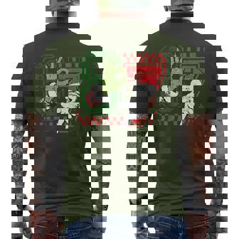 Six Seven 67 Meme 6 7 Christmas Elf Hand Boys Ns Men's T-shirt Back Print - Thegiftio