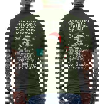 Skeleton Christmas When You’Re Dead Inside Adult Men's T-shirt Back Print - Thegiftio