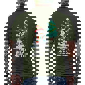 Snow-Fi Signal Lost Snowman Christmas Men's T-shirt Back Print - Thegiftio