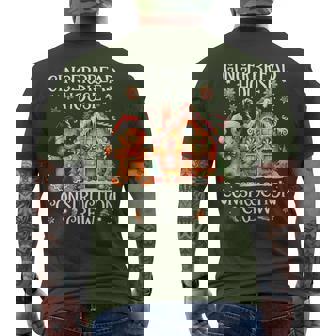 Gingerbread House Construction Crew Cookie Baking Christmas Men's T-shirt Back Print - Thegiftio