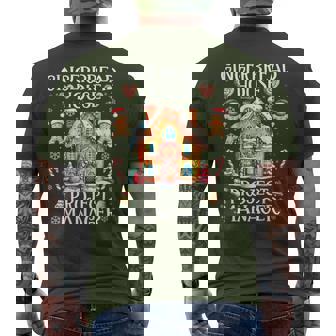 Gingerbread House Project Manager Baking Christmas Cookie Men's T-shirt Back Print - Thegiftio