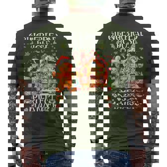 Gingerbread House Project Manager Decorating Baking Xmas Men's T-shirt Back Print - Thegiftio