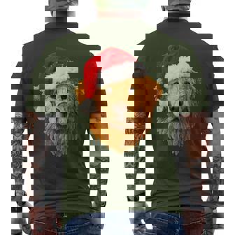 Golden Retriever Christmas Crochet Men's T-shirt Back Print - Monsterry