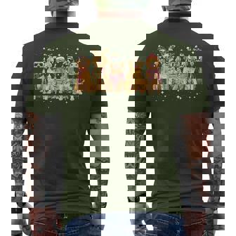 Golden Retriever Santa Christmas Lights Xmas Dog Lover Men's T-shirt Back Print - Thegiftio