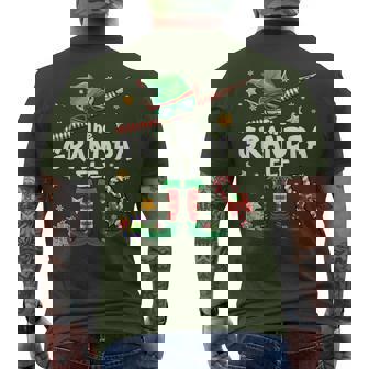 The Grandpa Elf Dabbing Christmas Matching Family Pajama Men's T-shirt Back Print - Monsterry