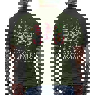 Hanging With My Gnomies Family Christmas Gnome Xmas Holiday Men's T-shirt Back Print - Monsterry