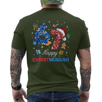 Happy Chrismukkah 67 Meme Six Seven Merry Christmas Hanukkah Men's T-shirt Back Print - Thegiftio UK