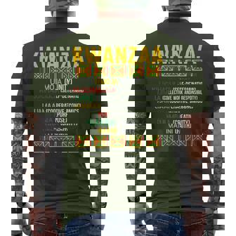 Happy Christmas Seven Principles Of Kwanzaa Men's T-shirt Back Print - Monsterry
