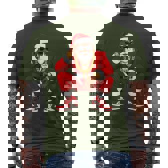 Hip Hop Santa African American Christmas Squad Matching Men's T-shirt Back Print | Seseable UK