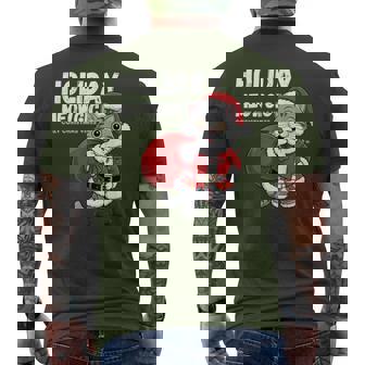 Holiday Meowgic Christmas Cat Santa Cute Festive Kitty Men's T-shirt Back Print - Monsterry