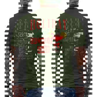 Holiday Spirit Cocktail Club Making Spirits Bright Christmas Men's T-shirt Back Print - Monsterry