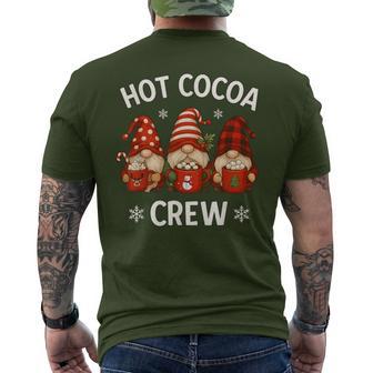 Hot Cocoa Crew Christmas Gnomes Matching Family Xmas Men's T-shirt Back Print - Seseable
