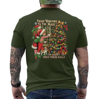 I’M About To Deck These Halls Christmas Tree Men's T-shirt Back Print - Thegiftio UK