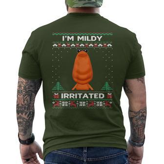 I'm Mildly Irritated Marcus The Worm Christmas Meme Men's T-shirt Back Print - Monsterry