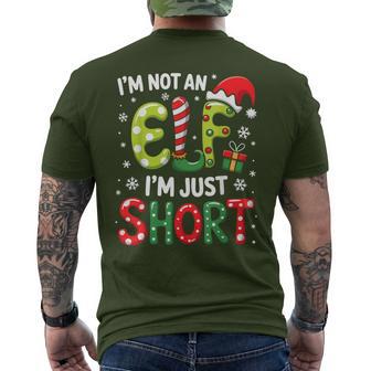 I'm Not An Elf I'm Just Short Christmas Matching Elf Men's T-shirt Back Print - Thegiftio UK