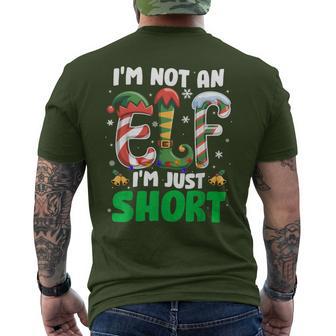 I'm Not An Elf I'm Just Short Christmas Vibes Elf Xmas Men's T-shirt Back Print - Thegiftio UK