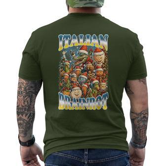 Italian Brainrot Christmas Meme Chaos Men's T-shirt Back Print - Thegiftio UK