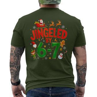 Jingled By 67 Six Seven Meme Christmas Men's T-shirt Back Print - Thegiftio UK