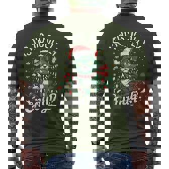 Is This Jolly Enough Cat Christmas Humor Men's T-shirt Back Print - Monsterry