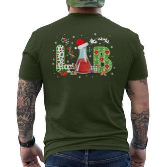 Lab Christmas Laboratory Technician Science Xmas Scientist Men's T-shirt Back Print - Thegiftio UK