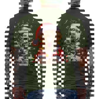 Labrador Santa Claus Costume Labrador Xmas Retriever Men's T-shirt Back Print | Mazezy