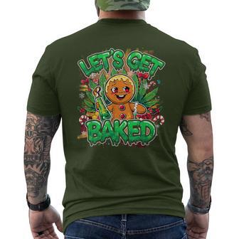 Let’S Get Baked Gingerbread Christmas Men's T-shirt Back Print - Thegiftio UK