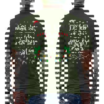 Most Likely To Dance With Santa Christmas Matching Family Men's T-shirt Back Print | Seseable UK