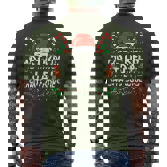 Most Likely To Eat Santa's Cookies Christmas Men's T-shirt Back Print - Monsterry