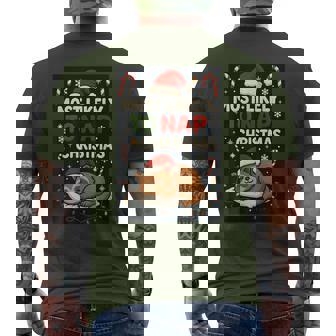 Most Likely Nap On Christmas Family Matching Men's T-shirt Back Print - Thegiftio