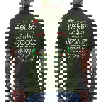 Most Likely To Peek At The Presents Christmas Matching Men's T-shirt Back Print | Seseable UK