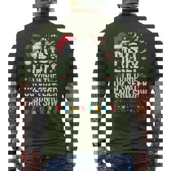 Most Likely Win Ugly Sweater Party Humor Holiday Lover Men's T-shirt Back Print | Seseable FR