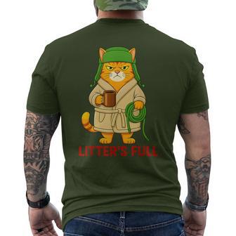 Litter’S Full Cat Christmas Humor Quote Men's T-shirt Back Print - Thegiftio UK